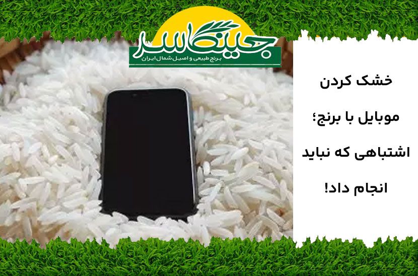 خشک کردن موبایل با برنج